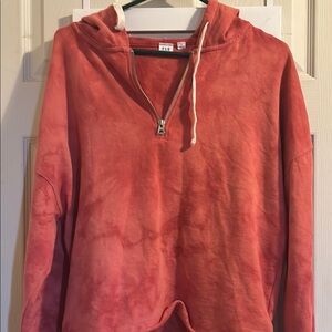 Gap Red Tie-Dye Half-Zip Hoodie